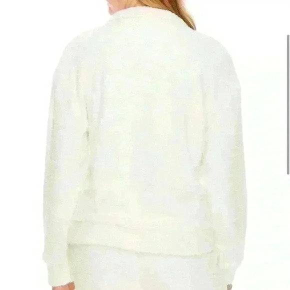 🎉 HOST PICK🎉 Honeydew Intimates Women Ivory Fluffy Comfort 3/4 Zip Pullover - Picture 2 of 9